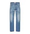Valentino Rockstud Cotton Denim Jeans In Blue