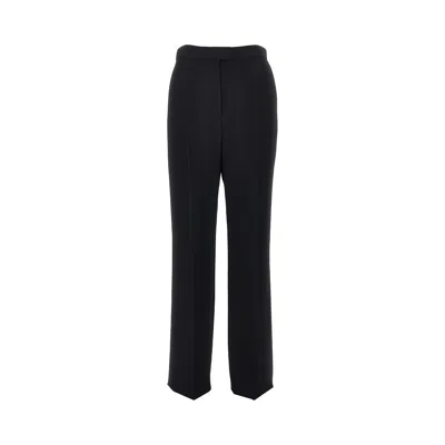 Valentino Straight Leg Cady Pants In Black