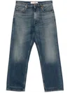 Valentino Garavani Washed Denim Jeans In Blue