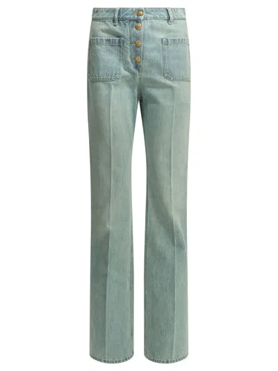 Valentino Straight Leg Jeans In Blue