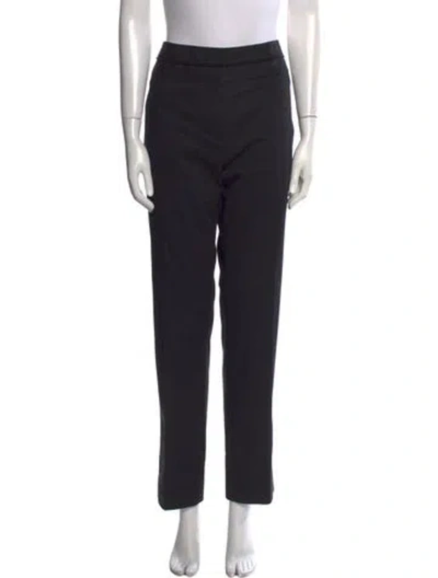 Pre-owned Valentino Straight Leg Pants In Black
