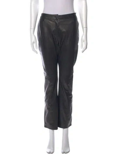 Pre-owned Valentino Straight Leg Pants In Black
