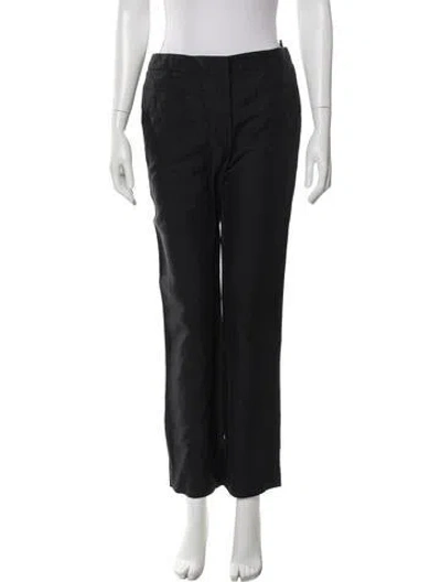 Pre-owned Valentino Straight Leg Pants In Black