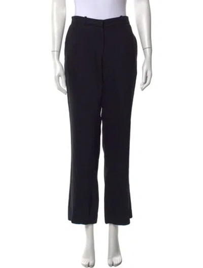 Pre-owned Valentino Straight Leg Pants In Black