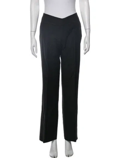 Pre-owned Valentino Straight Leg Pants In Black