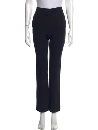 Pre-owned Valentino Straight Leg Pants In Blue