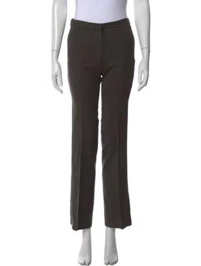 Pre-owned Valentino Straight Leg Pants In Brown