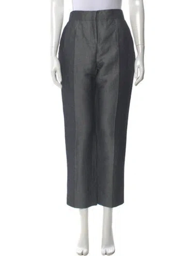 Pre-owned Valentino Straight Leg Pants In Gray