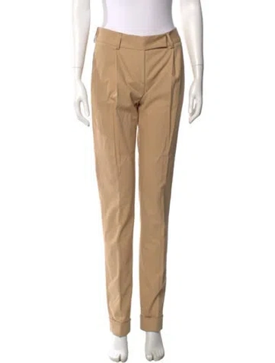 Pre-owned Valentino Straight Leg Pants In Neutral