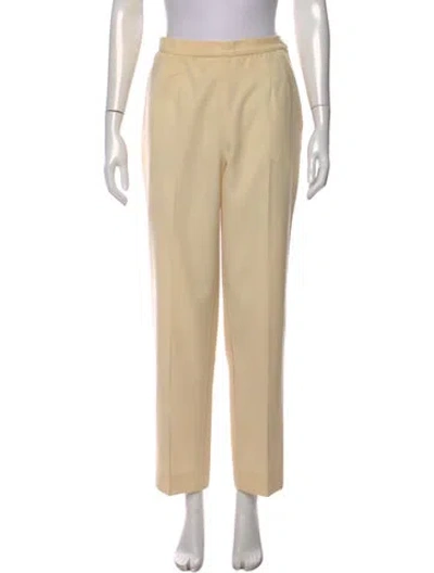 Pre-owned Valentino Straight Leg Pants In Neutral
