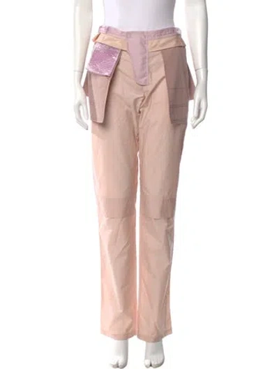 Pre-owned Valentino Straight Leg Pants In Pink
