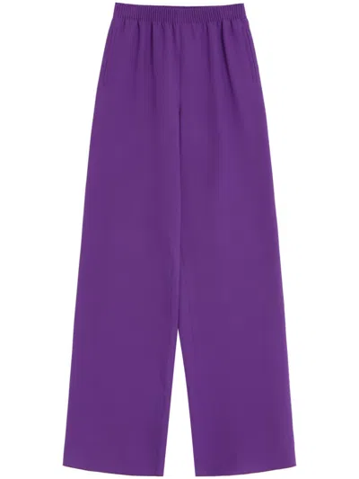 Valentino Straight-leg Trousers In Purple