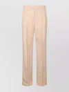 Valentino Tailored Trousers With Belt Loops And Cuffed Hem