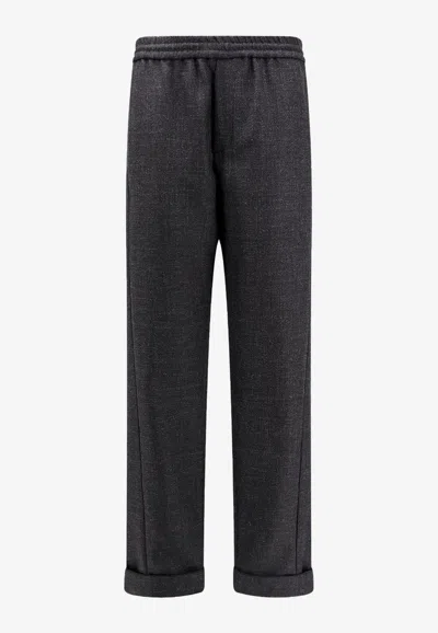 VALENTINO STRAIGHT-LEG WOOL PANTS