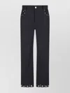 Valentino Straight Trousers With Belt Loops And Studs In Multi
