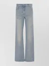 Valentino Straight Trousers With Pockets And Belt Loops In Black