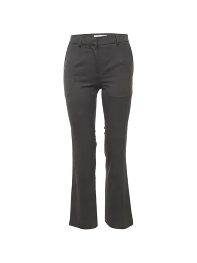 Pre-owned Valentino Straight-fit Trousers In Gray
