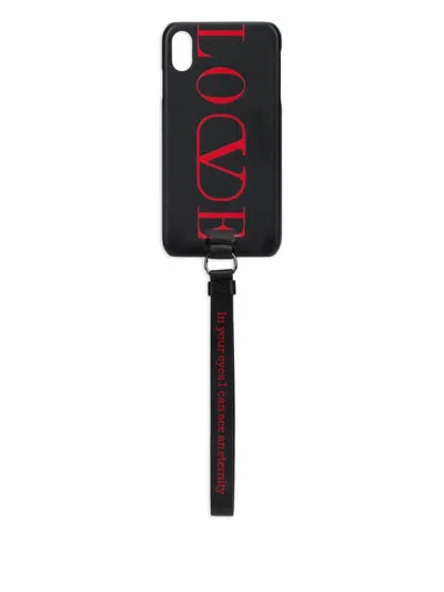 Valentino Garavani Strap-detail Iphone Xs Max Case In Black