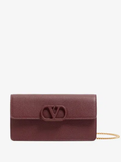Valentino Garavani Valentino? Strap Mini Wallet Vlogo Signature In Rosewood