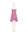 Valentino Chiffon Asymmetric Dress In Rose Pure Dew