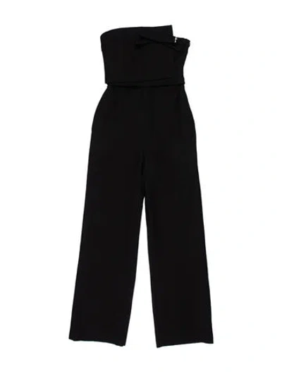 Pre-owned Valentino Strapless Jumpsuit In Black