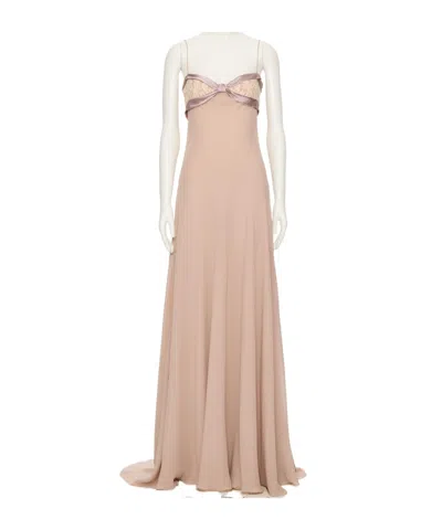 Valentino Strappy Dress In Brown