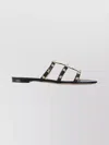 Valentino Strappy Sandals With Flat Sole Design In Black