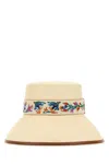 Valentino Light Beige Straw Bucket Hat