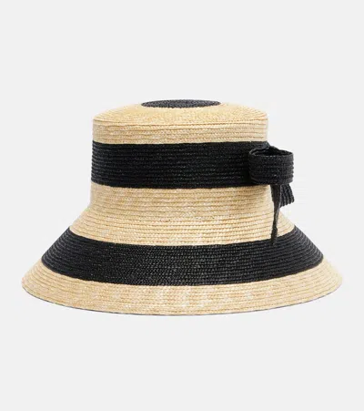 Valentino Garavani Straw Bucket Hat In Neutral