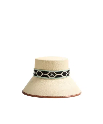 VALENTINO GARAVANI STRAW BUCKET HAT