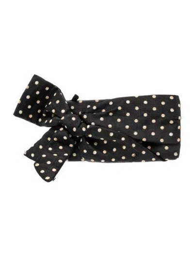 Pre-owned Valentino Garavani Straw Clutch In Black