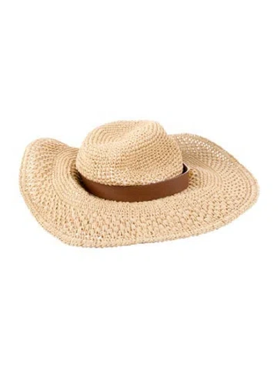 Pre-owned Valentino Garavani Straw Hat In Neutral