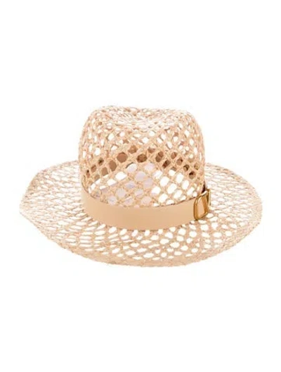 Pre-owned Valentino Garavani Straw Hat In Neutrals