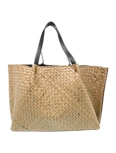 Pre-owned Valentino Garavani Straw Tote In Neutrals