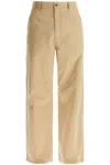 Valentino Stretch Canvas Cargo Pants For Men. In Beige