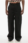 Valentino Stretch Cotton Cargo Pants With Belt Loops