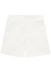 Valentino 4-pocketed Cotton Shorts With Hidden Fastening In Cream