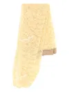 Valentino Garavani Cream Stretch Lace Socks In Yellow