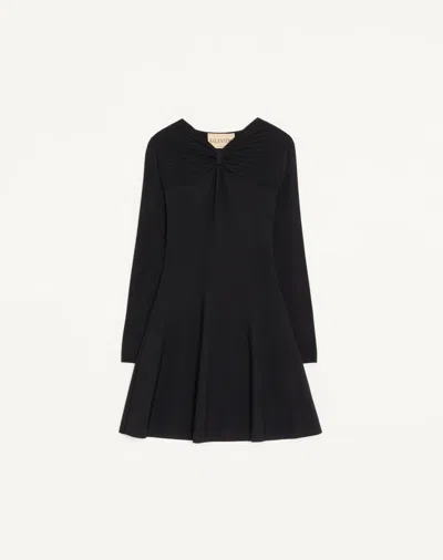 Valentino Stretch Viscose Dress Woman Black Xl