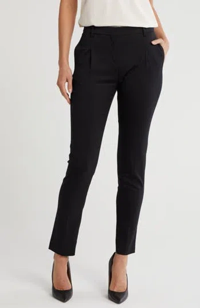 Valentino Stretch Wool Pants In Nero