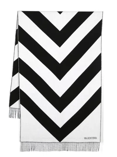 Valentino Garavani Strhype Wool Poncho In White