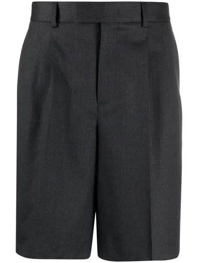 Valentino Stripe-detail Knee-length Shorts In Black