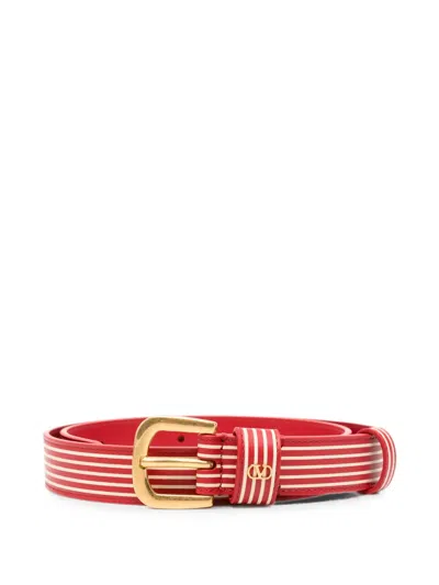 Valentino Garavani Striped Belt In Multi