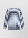 Valentino Chez Logo Long-sleeved Stripe T-shirt