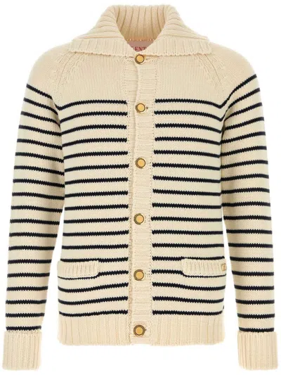 VALENTINO STRIPED CARDIGAN