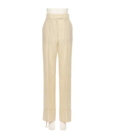 Valentino Striped Casual Pants In Multi