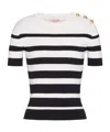 Valentino Striped Cotton Top In White