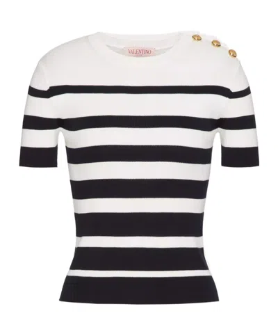 VALENTINO VALENTINO STRIPED KNITTED TOP