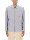 Valentino Striped Shirt With Embroidered Logo