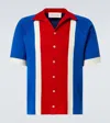 Valentino Striped Cotton Sweater In Blue